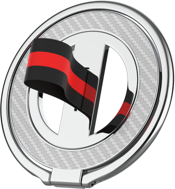 윰스모르 스트랩 맥세이프 호환 360도 회전 마그네틱 핑거링 스마트톡 그립 톡홀더 거치대, 실버+블랙스태랩