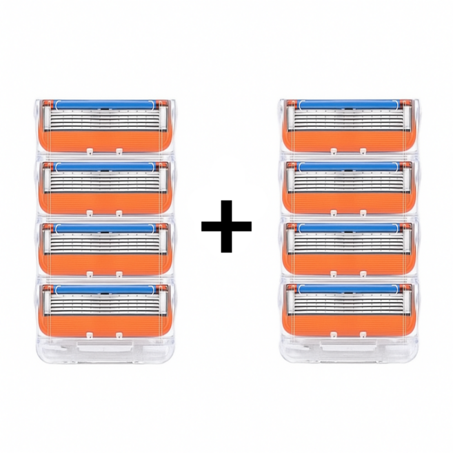 럭키픽 질레트 5중날 마하3 3중날 호환용 면도날 4개입 2set, 질레트 호환용 5중날