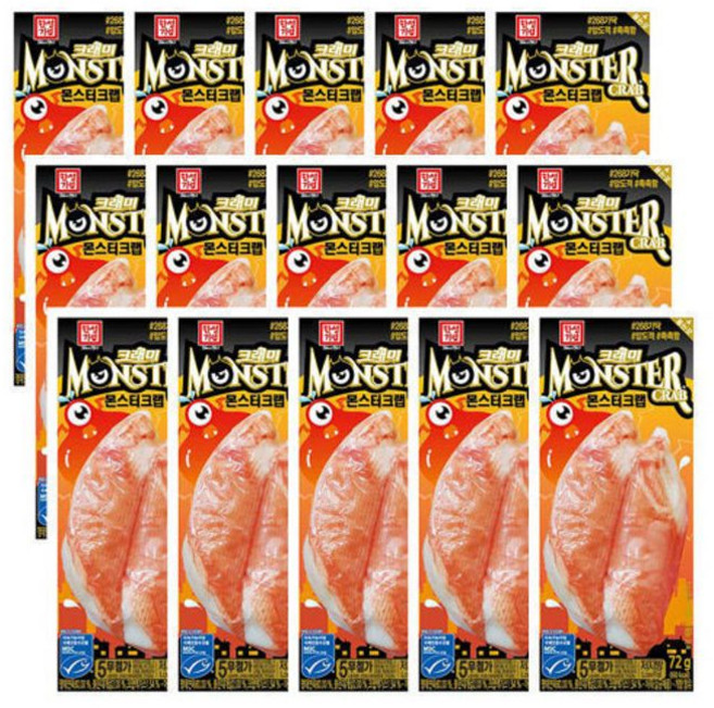 한성기업 크래미 몬스터크랩, 72g, 15개