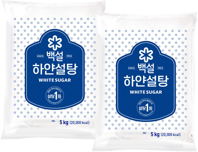 백설 하얀설탕, 5kg, 2개