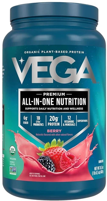 Vega One Organic 식물성 단백질 파우더 179025 1 1 263712, 1.52 Pound (Pack of 1), Berry, 1개 - 쿠팡