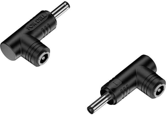 18.5V 19V 19.5V 20V 전원 어댑터 충전기 AC DC 5.5X2.5 TO DELL 외경 4.5mm 내경 3.0mm 변환 젠더 팁 잭 커넥터 기억자 플러그 노트킹 S-3, 1개