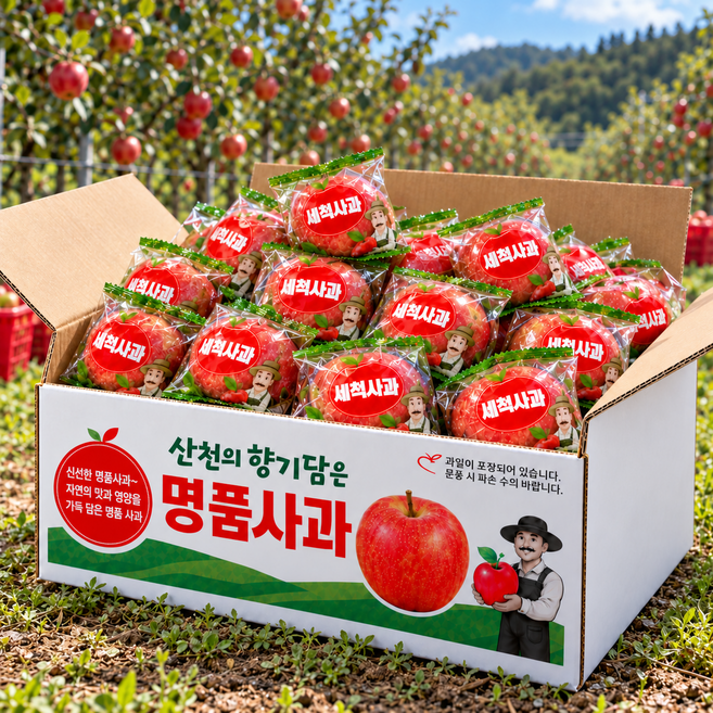 단독초특가 15brix 고당도 선별 세척사과, 1박스, 5kg