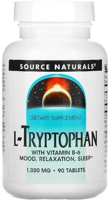 엘트립토판 L-Tryptophan 효능 L-트립토판 1 000mg 90정 소스내추럴스 - 쿠팡