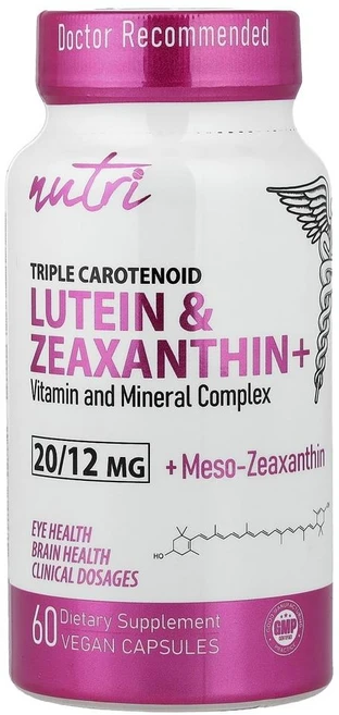 뉴트리 루테인 & 제아잔틴 플러스 Nutri Lutein & Zeaxanthin+ 60정, 1개 - 쿠팡