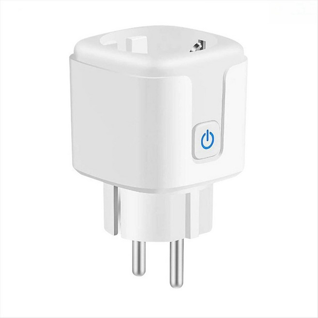 Matter WiFi 스마트 소켓 16A Wifi 스마트 플러그(전원 모니터링 포함) APP 원격 제어는 Alexa Google EU 플러그와 함께 작동합니다., 1개, 하얀색, 1cm