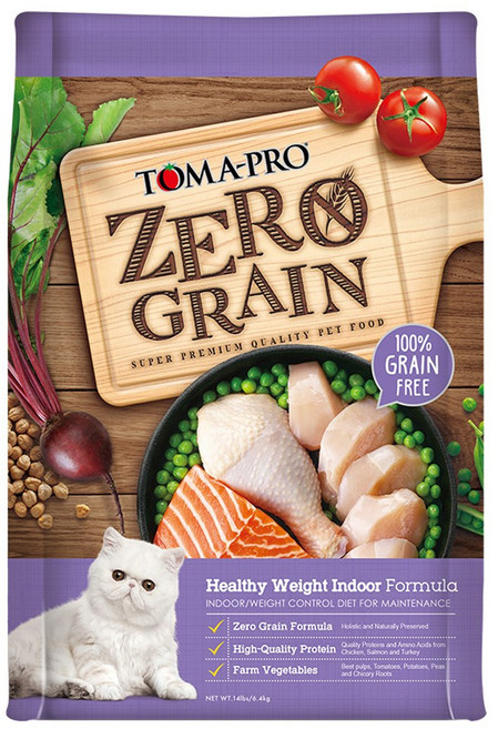 TOMA-PRO 優格 成貓用零穀低活動量體重管理配方乾飼料, 雞肉, 6.4kg, 1袋