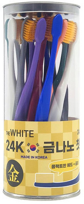 더화이트 24 금나노 칫솔 24개입, 24개, 1개입