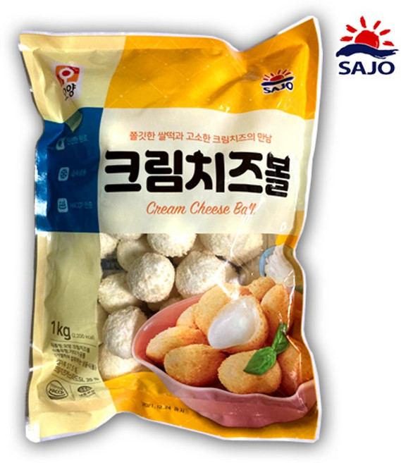 사조 오양 크림 치즈볼 1kg(25gx40개), 1kg, 1개