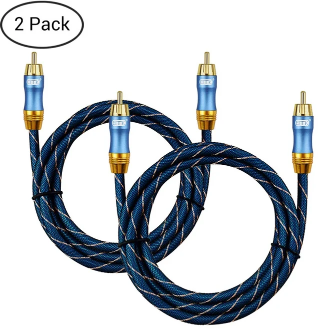EMK 서브우퍼 케이블 RCA - 디지털 동축 오디오 이중 차폐 금도금 5m 10m, 04 1미터, 03 digital coaxial cbl