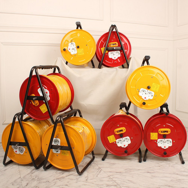 릴전선 전선 연장선 캠핑 공사 임시 전기 전력 작업선, 1.전선 접지형 빈통(소), 1개