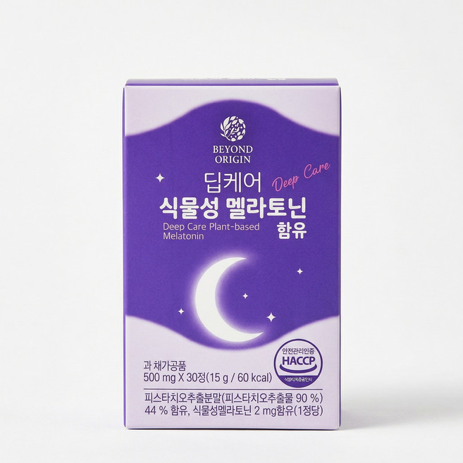식물성 멜라토닌 딥케어 식물성 멜라토닌 2mg함유 편안한 잠 준비 취침 루틴, 3개, 30정