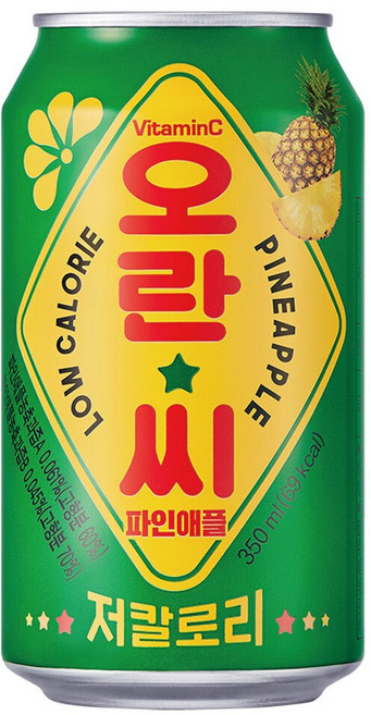 동아오츠카 오란씨 파인애플 캔, 350ml, 24개