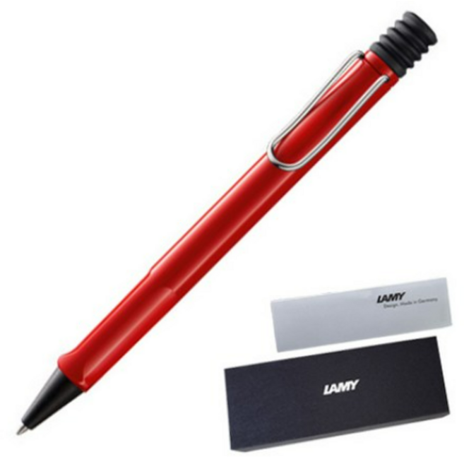 LAMY 사파리 볼펜 + 케이스 + 리플렛, 레드, 1개
