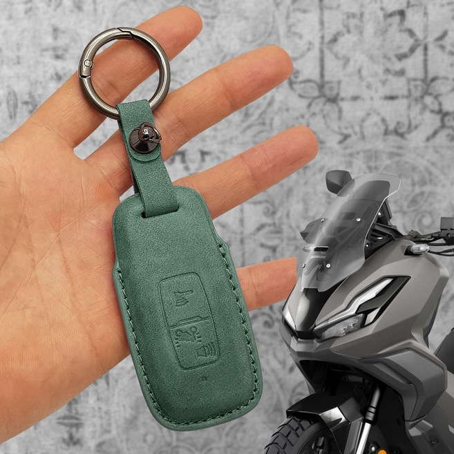 오토티엔 ADV350 25년-26년 스마트키 기스방지 가죽키링 보호 키케이스 커버, 올리브 그린, 1개