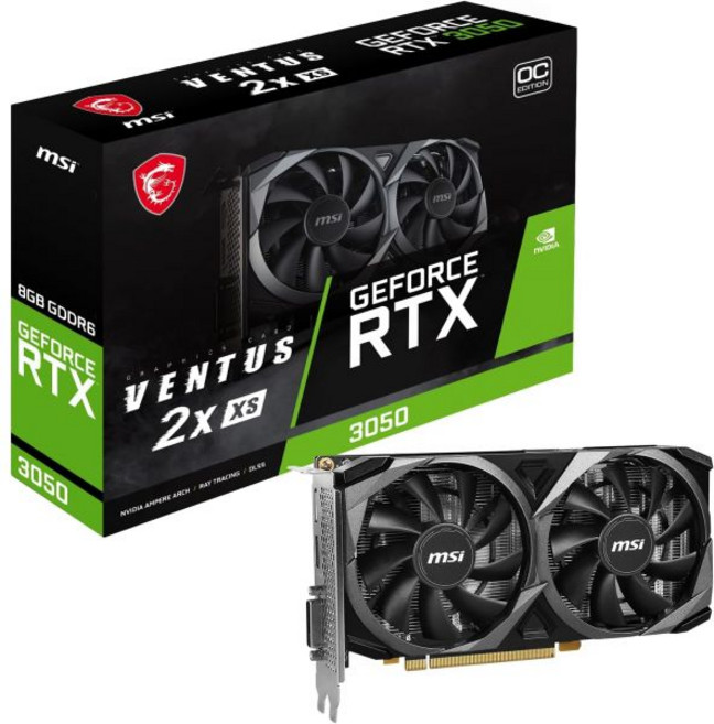컴퓨터그래픽 카드MSI 지포스 RTX™3050 VENTUS 2X 8G OC 지원 AMD 인텔 데스크탑 CPU LHR 신제품, Msi 게이밍 지포스 RTX 3050 8GB GDRR6