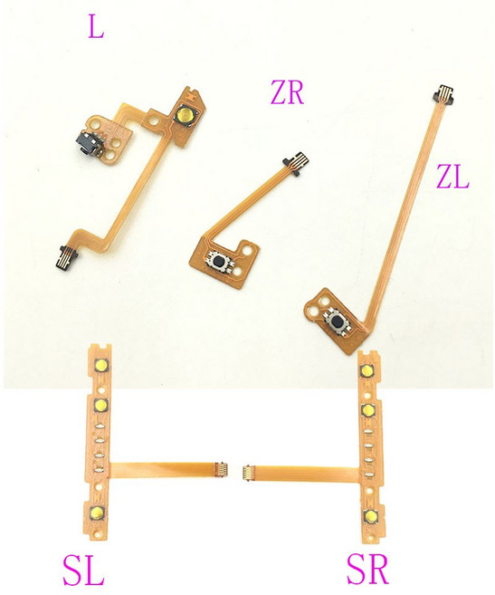 Switch Joy-Con ZR ZL L SL SR 버튼 키 리본 플렉스 케이블 교체 NS용, [09] L ZL ZRL SL SR, 한개옵션1