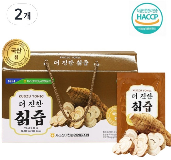 [지리산마천농협] 100% 국산 더 진한 칡즙, 60개, 70ml