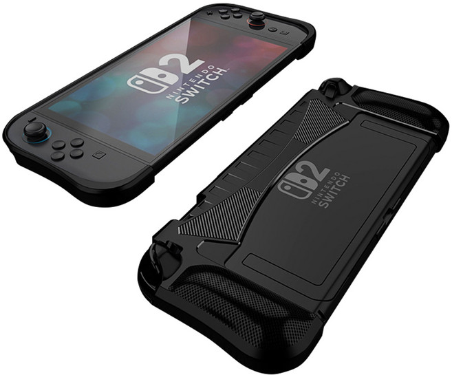 스냅케이스 닌텐도 스위치2 카본슬림 그립 케이스 독호환, 1개, 블랙, N226