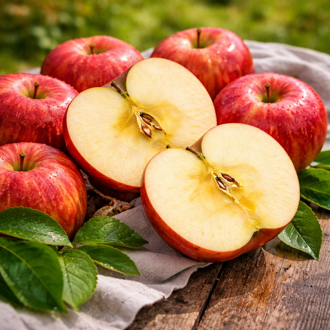 [5kg+5kg] 청송 껍질도먹는 꿀떵이 부사 사과 5KG 대과 (총 10키로 배송), 1박스, 10KG