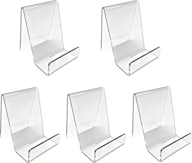 투명 아크릴 스탠드 거치대 진열대 다용도 북스탠드, 5개, 투명색