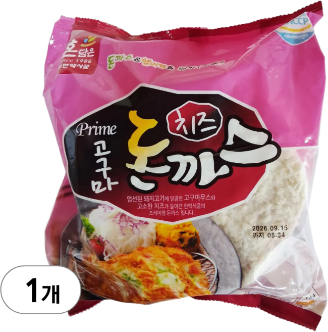 한맥 치즈 고구마 치즈 돈까스 돈가스200gx5ea, 200g, 1개