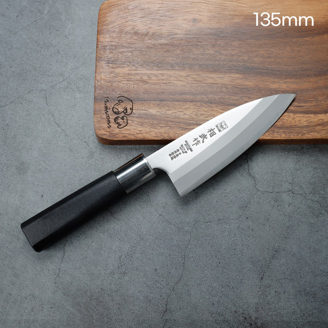 일본 니켄(NIKKEN) 명월도 데바칼 낚시칼 블랙, 1개, 플라스틱손잡이