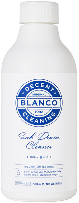 [블랑코클리닝] 슬로우젤 배수구클리너, 1개, 500ml