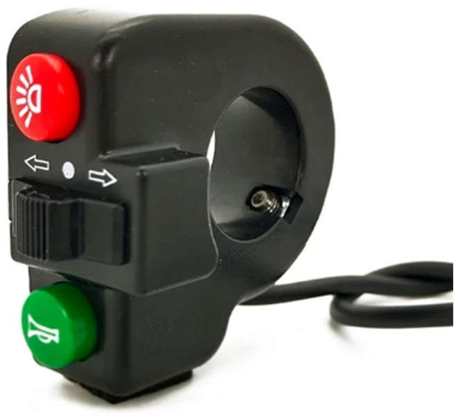 전동킥보드 3기능 스위치 깜빡이 크락션 라이트 버튼 오토바이, 전킥3기능스위치, 1개