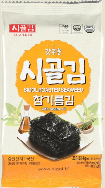 시골김 참기름김 도시락김 4g 160봉 점심시간 저녁식사, 160개