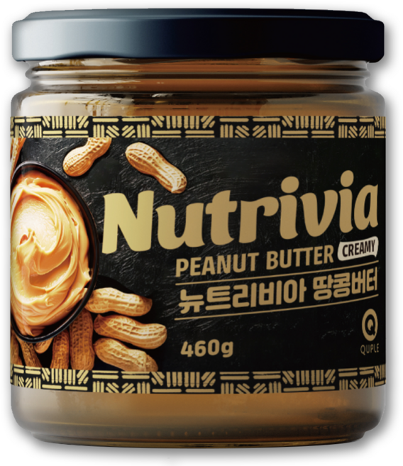 뉴트리비아 설탕 무첨가 100% 리얼 땅콩버터, 460g, 1개