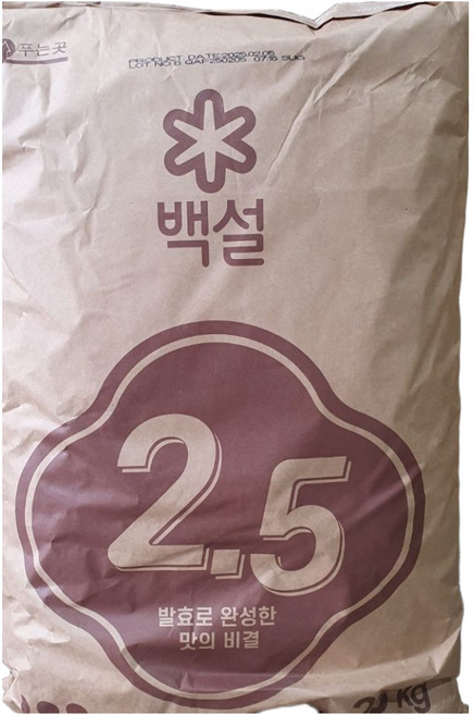 백설 발효조미료 2.5 25Kg 고복합핵산 핵산 MSG 포대2.5 대용량2.5, 1개