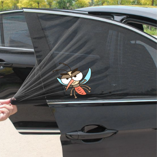 아바노 차량용 차박 창문 모기장 방충망 앞뒤 세트 4P, 02.중형(준중형/중형SUV) 앞뒤세트, 블랙