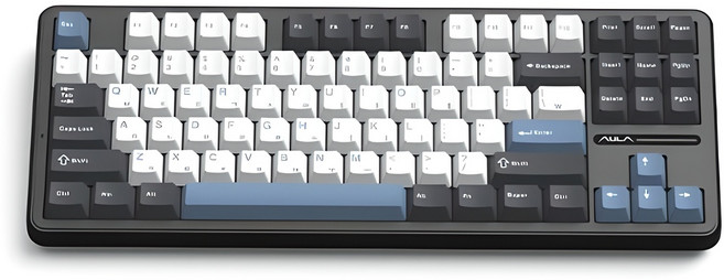 (AULA) 유 무선 블루투스 기계식 키보드 F87 Pro 독거미 (핫스왑/풀윤활/한글) 인디고 블랙 / 오테뮤 저소음피치축V2, 저소음 피치축