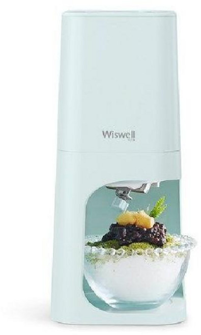 제빙컵 1개 추가 증정 위즈웰 설레임 눈꽃빙수기 화이트 팥빙수기계, 민트 그린