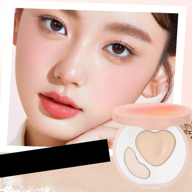 하이라이터 듀얼 톤 컨투어 팔레트 내추럴 3D 학생용 메이크업 키트 코 섀도우 눈물골 하이라이팅 매트 피니쉬, [02] 02Light Pink