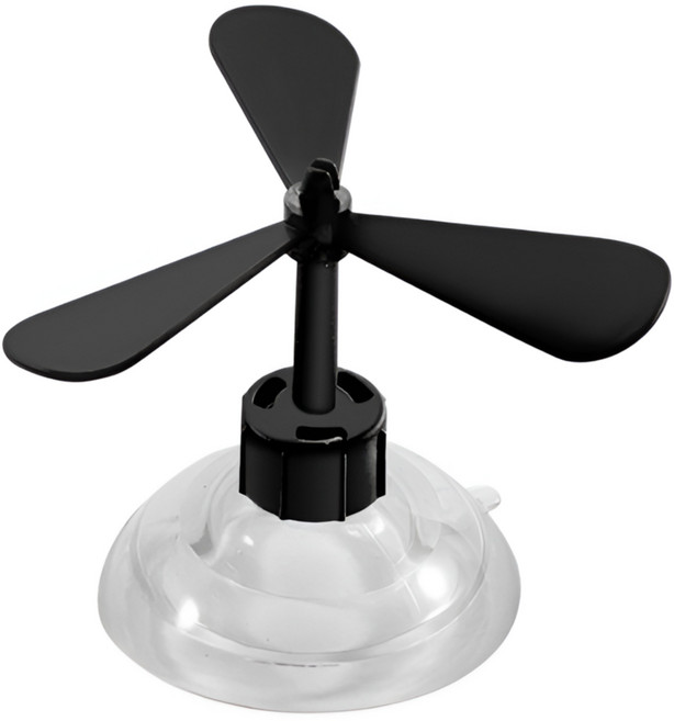 찬움컴퍼니 오토바이 헬멧 꾸미기용 부착형 프로펠러 장식, 블랙