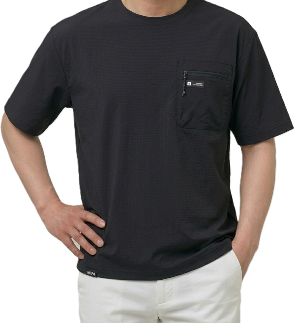 네파 남자반팔티 티셔츠 우븐 반팔티셔츠 모아렌 파우치