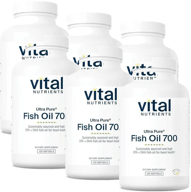 바이탈 뉴트리언츠 울트라퓨어 피쉬오일700 소프트젤 Vital Nutrients Ultra Pure Fish Oil, 120정, 6개 - 쿠팡
