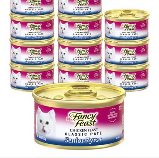 펜시피스트 화이트라벨 청키 치킨 85g X 12캔 (고양이 캔), 닭