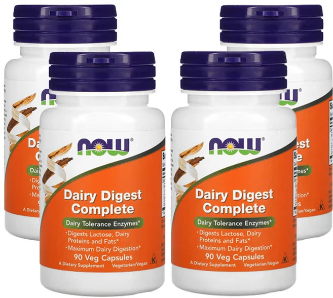 나우푸드 데어리 다이제스트 컴플리트 90베지 캡슐, 4개, 90정 - 쿠팡