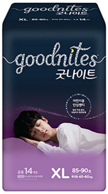 굿나이트 팬티형 기저귀 남여공용 특대형, 특대형(XL), 14매