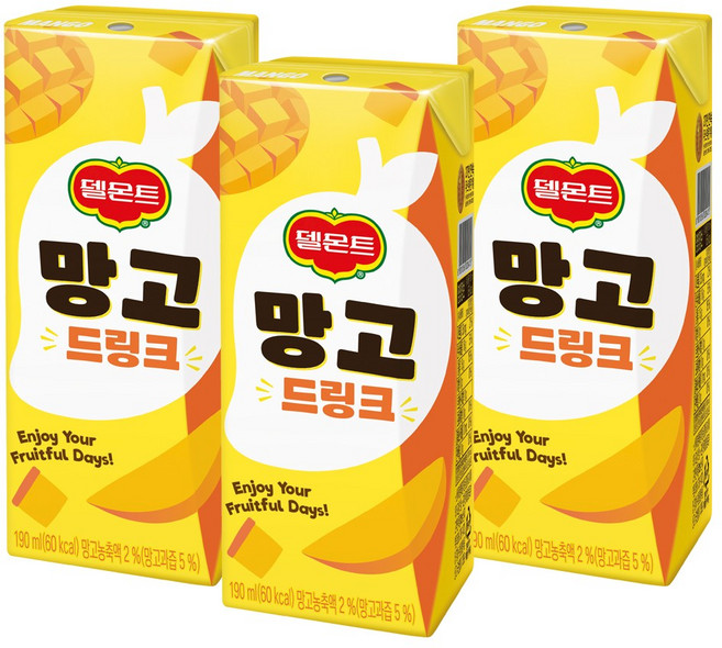 델몬트 드링크 망고, 190ml, 24개