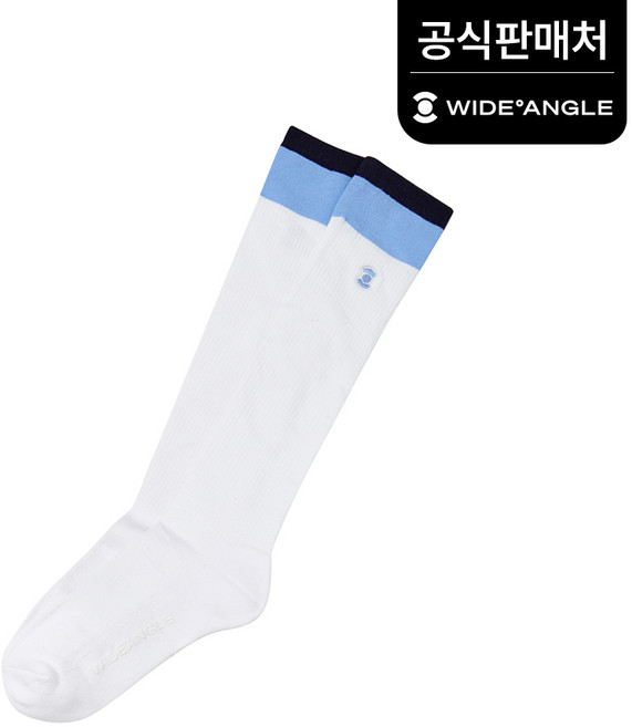 와이드앵글 공식 여성 TO 탑 컬러 조직 니삭스 골프 양말 WWP25S06B1, 1개, Light Blue