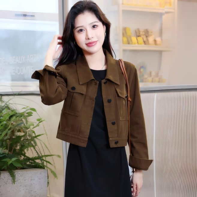 NUNUHANA 여성 루즈핏 데님 긴팔 재킷 BMA0706