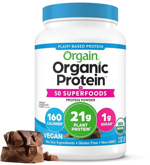 올게인 오가닉 프로틴 50 슈퍼푸드 파우더 크리미 초콜릿 퍼지 918g, 크리미 초콜릿 퍼지 단백질 및 슈퍼푸드, 1개 - 쿠팡