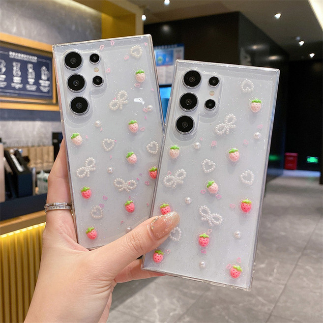 갤럭시 A16 35 25 15 34 24 33 23 32 예쁜 나비 딸기 리본 별 큐빅 고양이 캐릭터 레진 파츠 데코덴 글리터 투명 젤리 실리콘 휴대폰 케이스