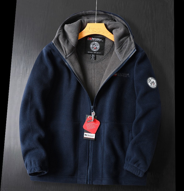 쌍천 방한 보온 도톰 이중 후드 플리스 겨울 빅사이즈 남자 기모 W25090201