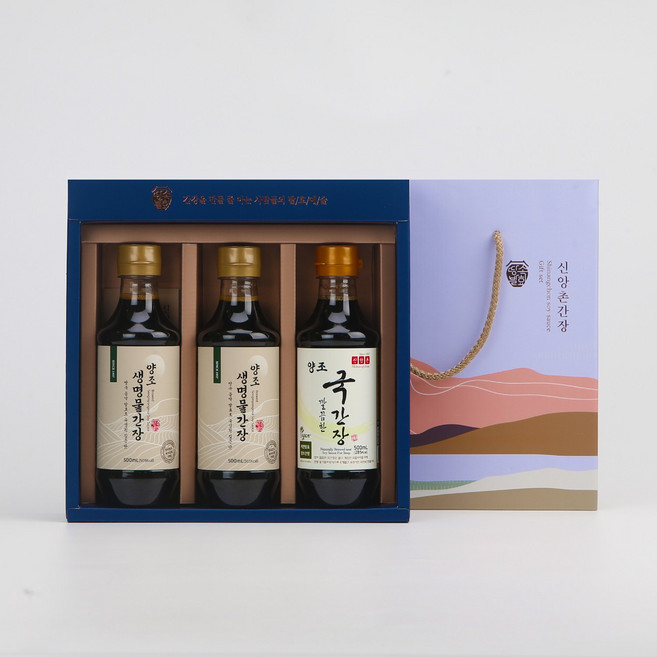 신앙촌 양조 생명물간장 선물세트 명품S 2호 500ml 집들이 답례품 본사직영, 1세트