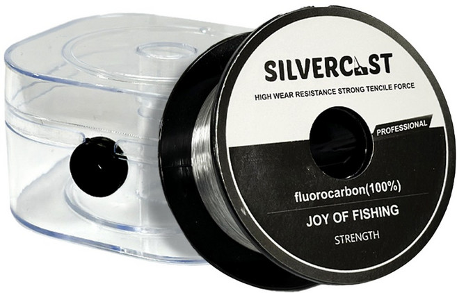 실버캐스트 플로로카본 쇼크리더 목줄 낚시줄 100m, 투명, 1개
